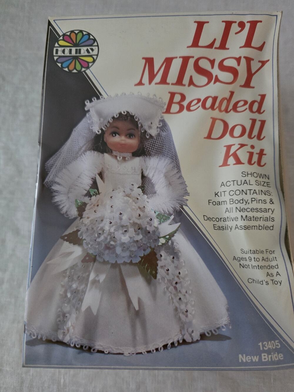 Walco Li'l Missy Beaded Doll Kit Sequin Vintage New Bride #13405